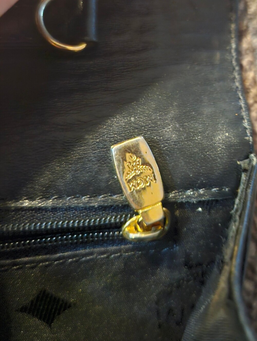 Vintage MCM Black Monogram Rare Clutch Shoulder Bag. - Picture 8 of 12